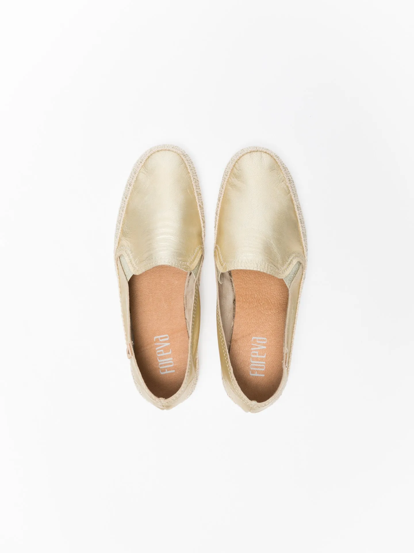 Gold Elasticated Espadrilles