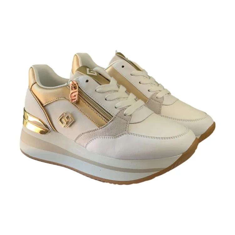 Gold GB836 White Women's Sneakers