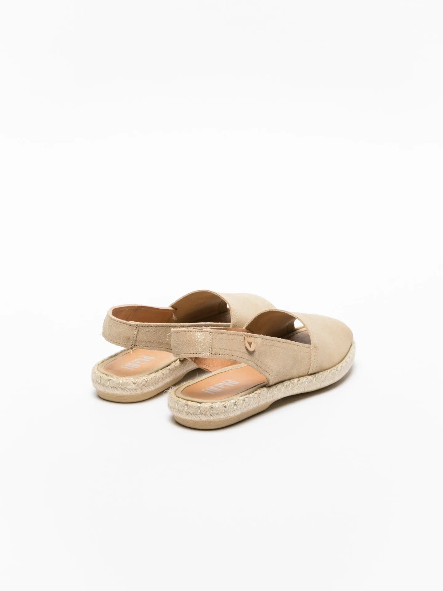 Gold Sling-Back Espadrilles