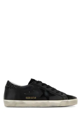 Golden Goose Black Leather Superstar Sneakers