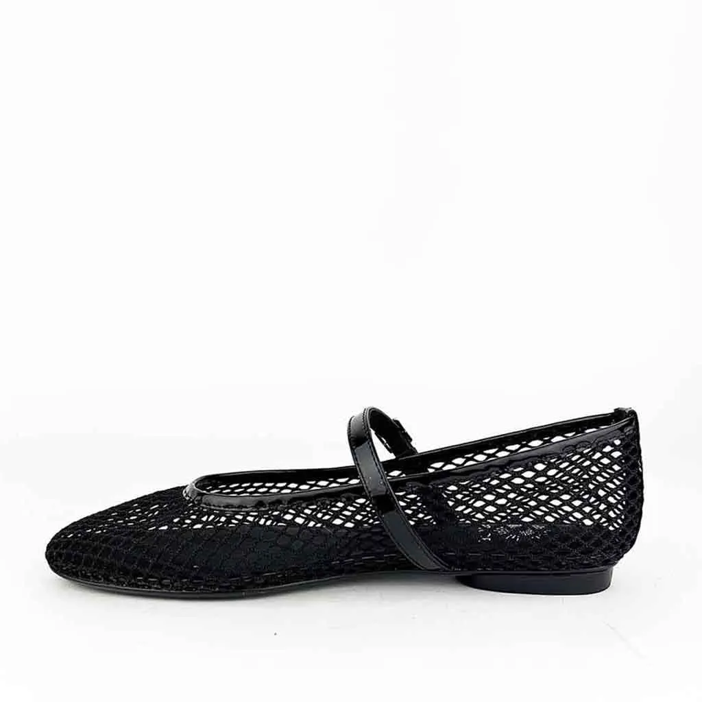 Grace Perth Mesh Flat - Black