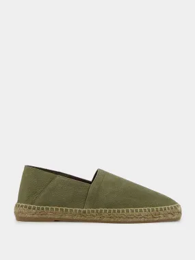 Grained Leather Espadrilles