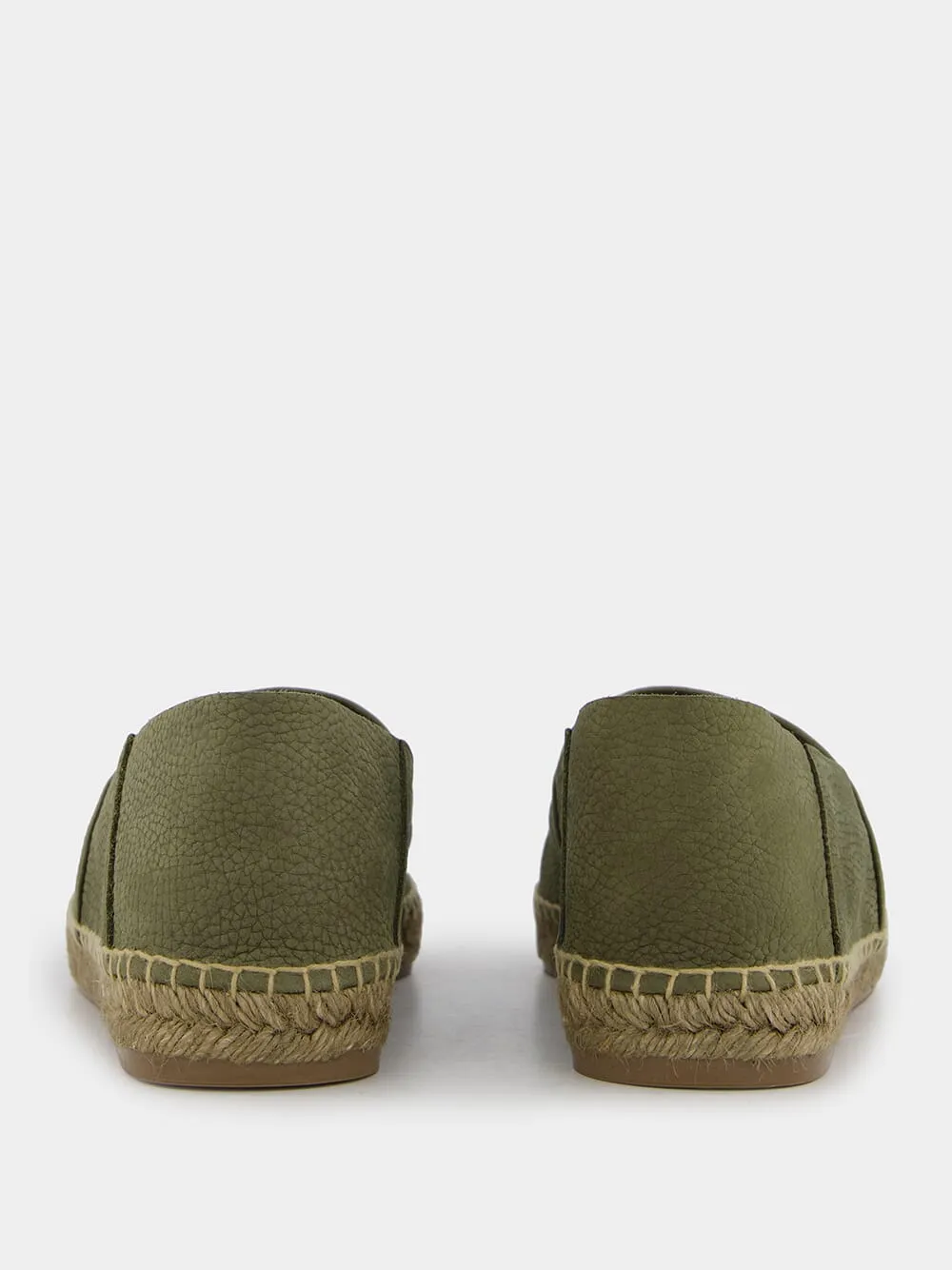 Grained Leather Espadrilles