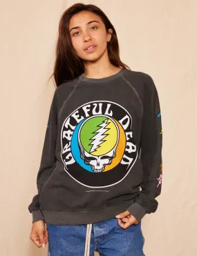 Grateful Dead Bears Dance Crewneck Sweatshirt in Washed Black