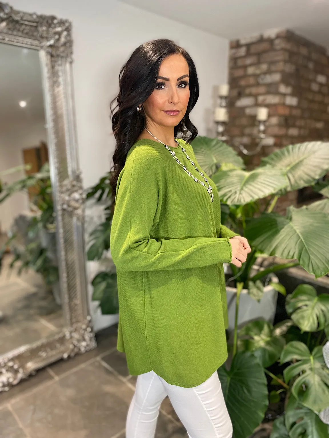 Lucy Green Sweater Dress