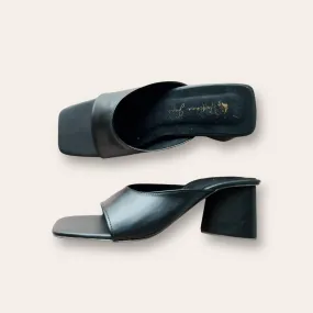 GRETA Triangle Heels Slides with Curve Strap #2