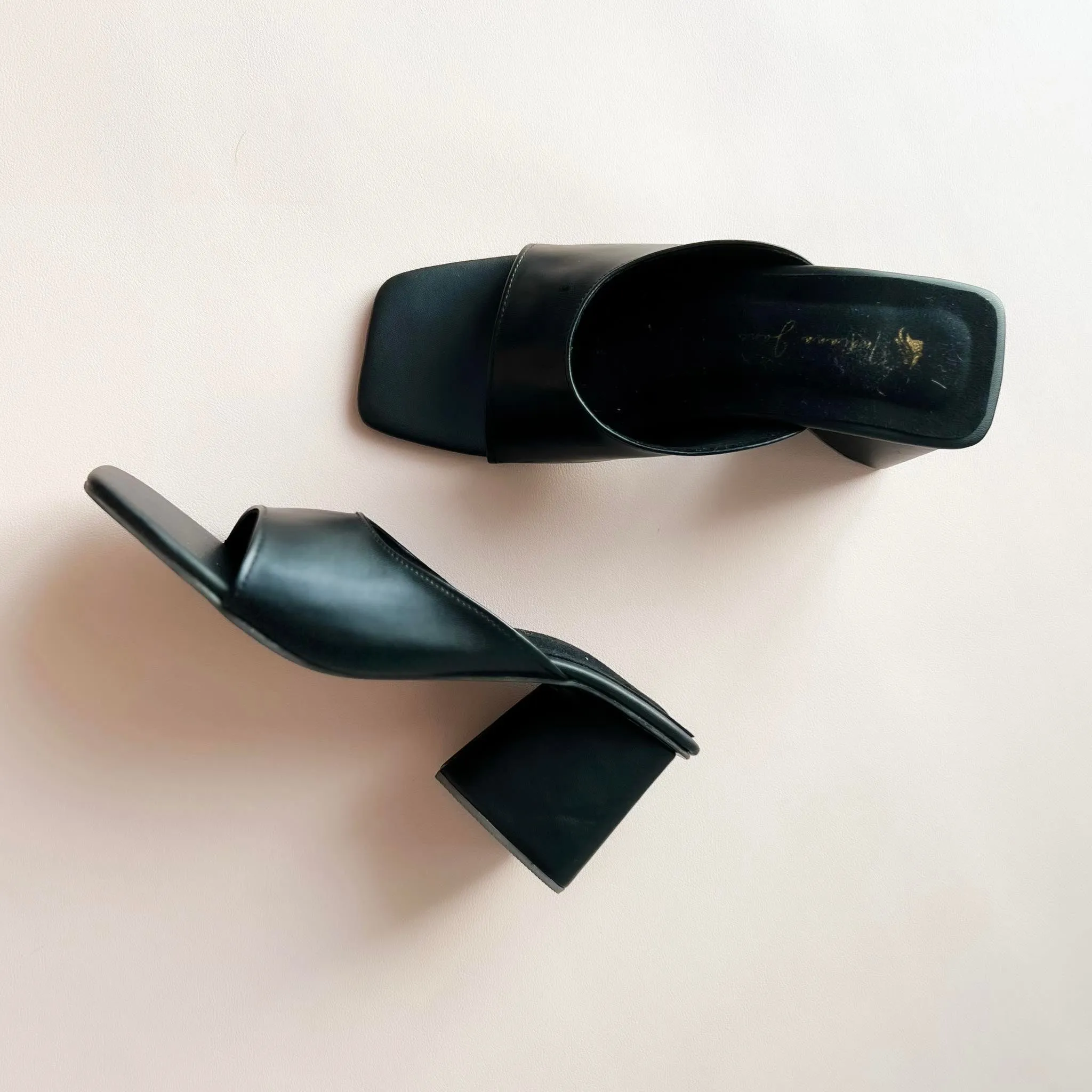 GRETA Triangle Heels Slides with Curve Strap #2