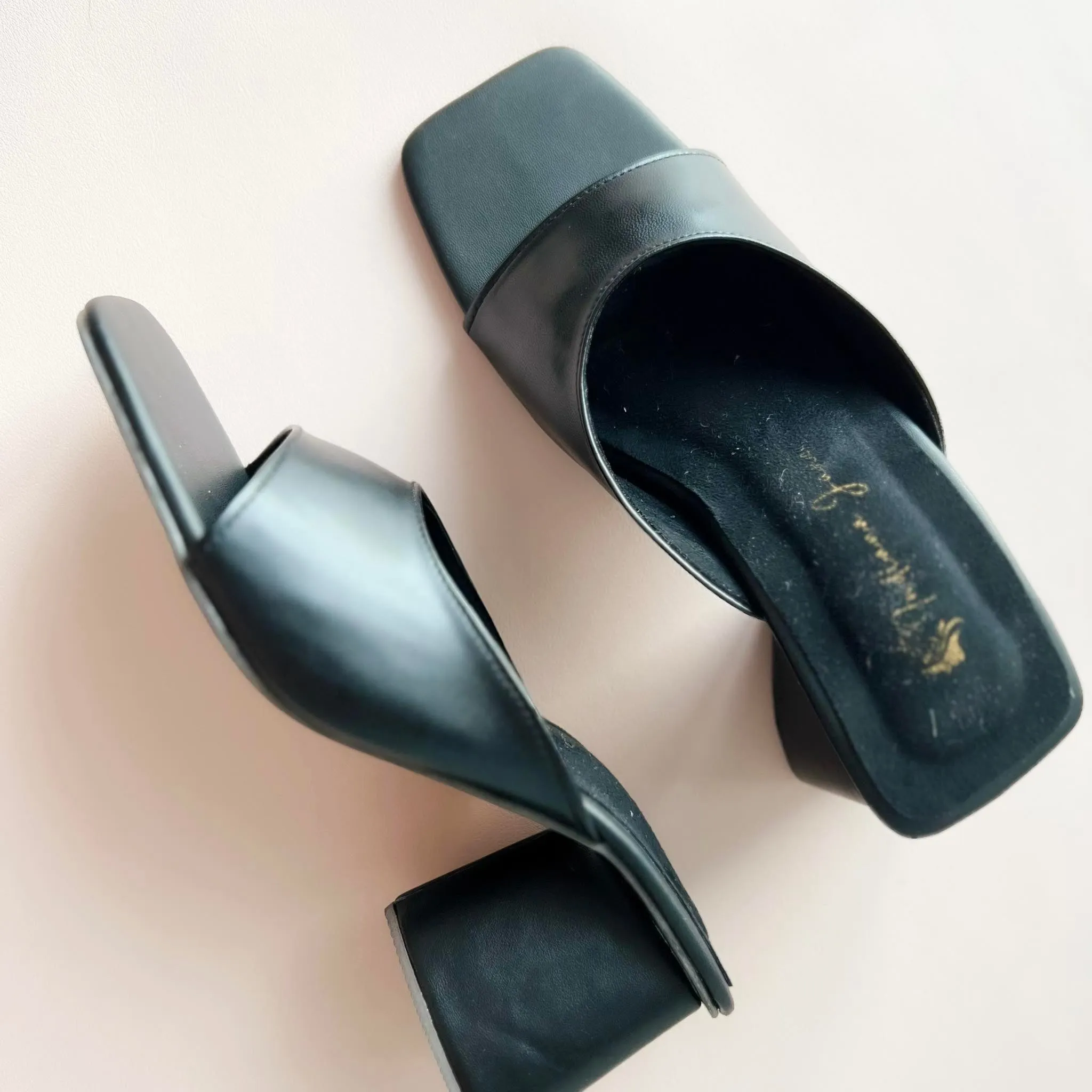 GRETA Triangle Heels Slides with Curve Strap #2