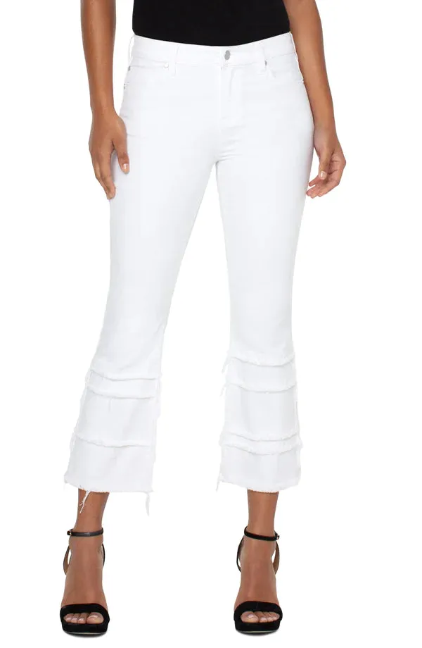 Hannah Cropped Flare Jeans with Cropped Hem