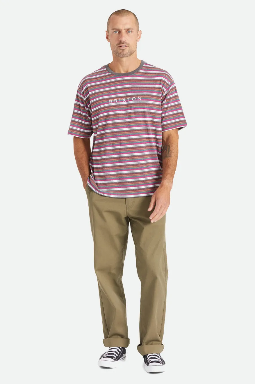 Hilt Boxy Alpha Line S/S Knit - Viva Multi Stripe