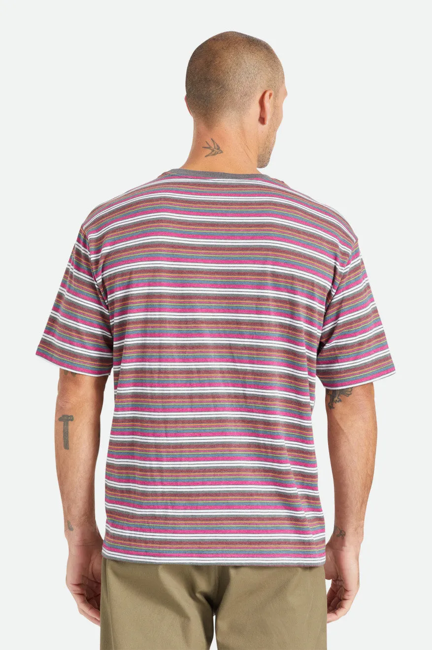 Hilt Boxy Alpha Line S/S Knit - Viva Multi Stripe