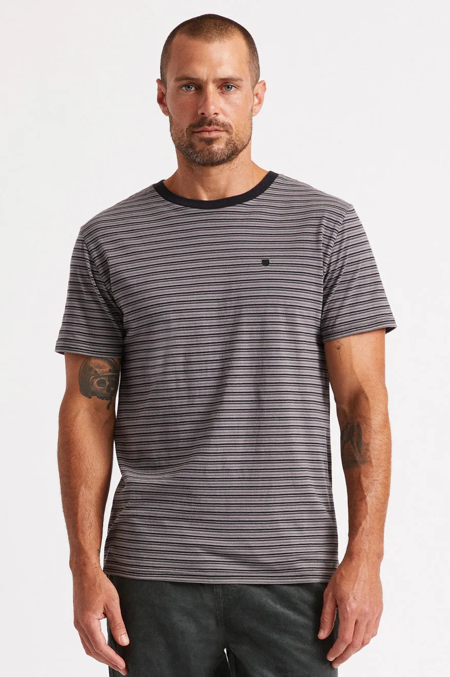 Hilt Mini Stripe S/S Knit - Black