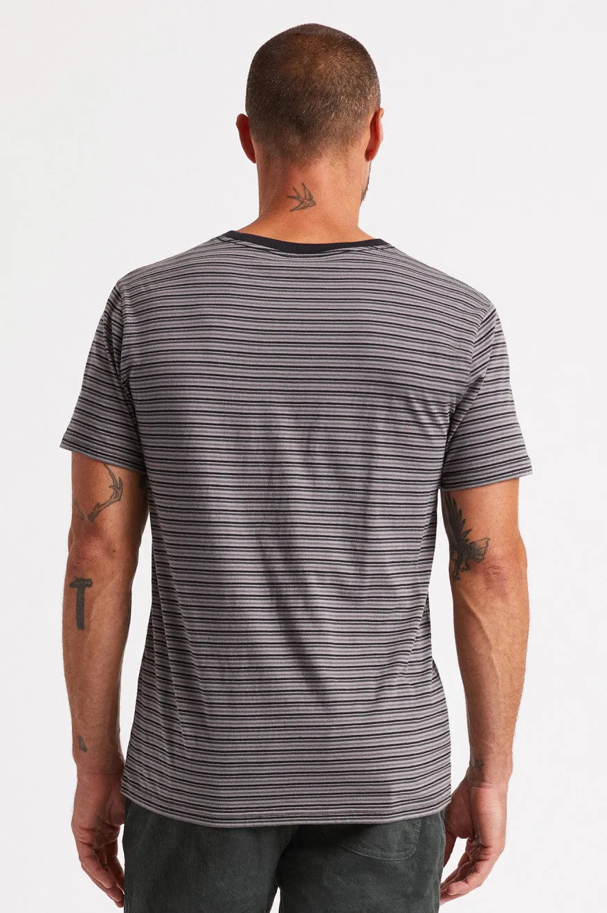 Hilt Mini Stripe S/S Knit - Black