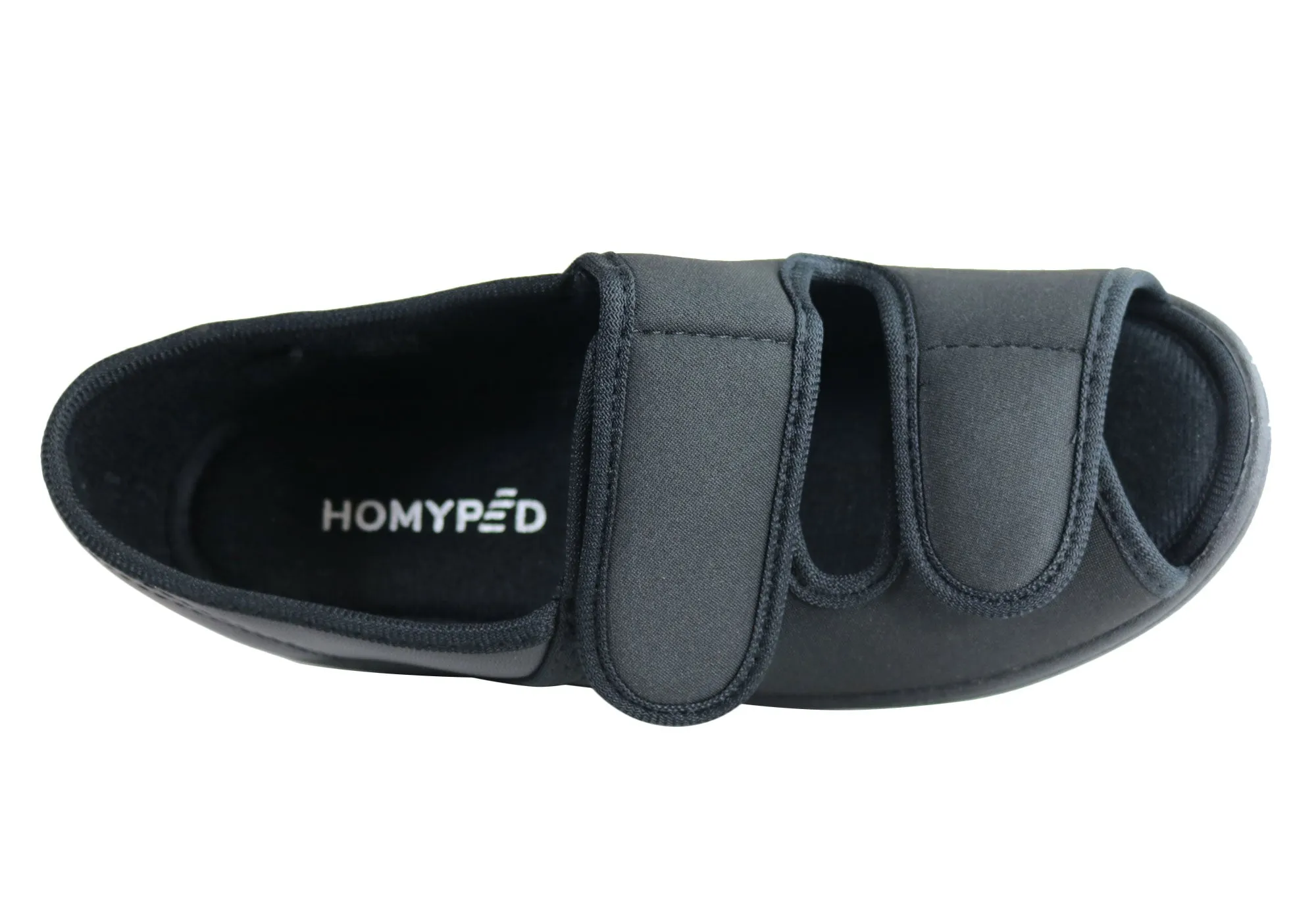 Homyped Anika Womens Comfort Wide Fit Adjustable Open Toe Slippers