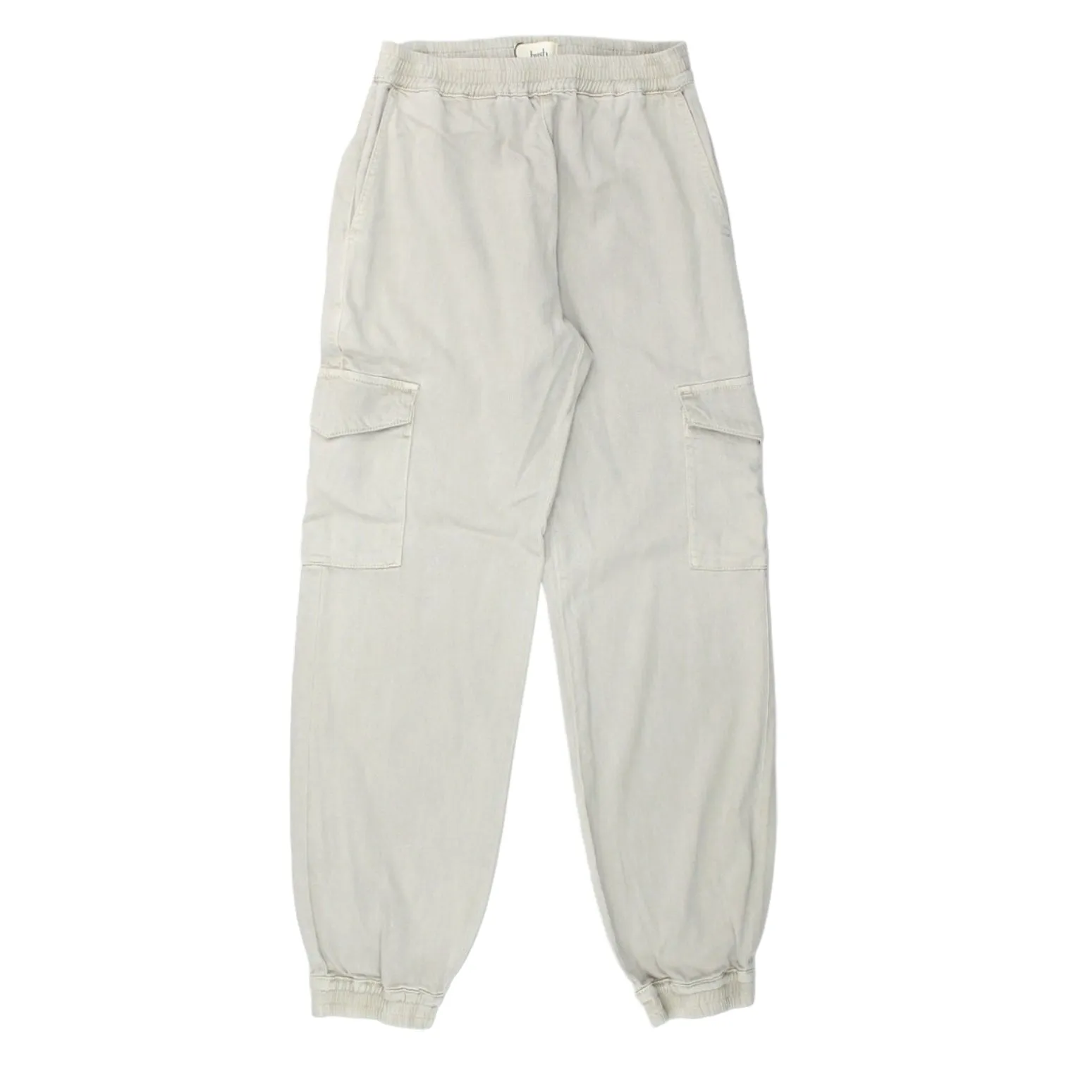 Hush Grey Sand Washed Cargo Trousers