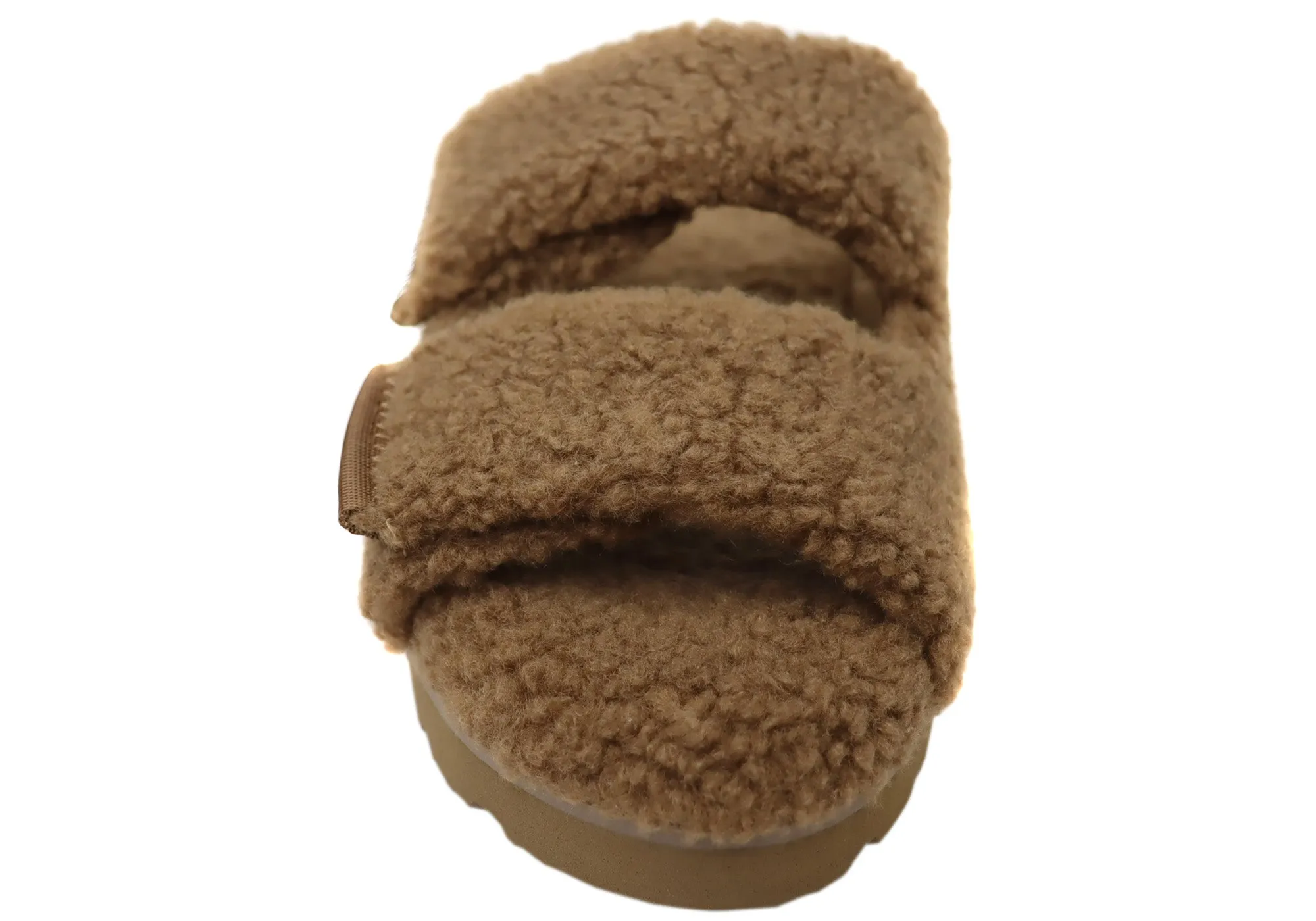 Hush Puppies Fluffy Womens Comfortable Open Toe Slippers