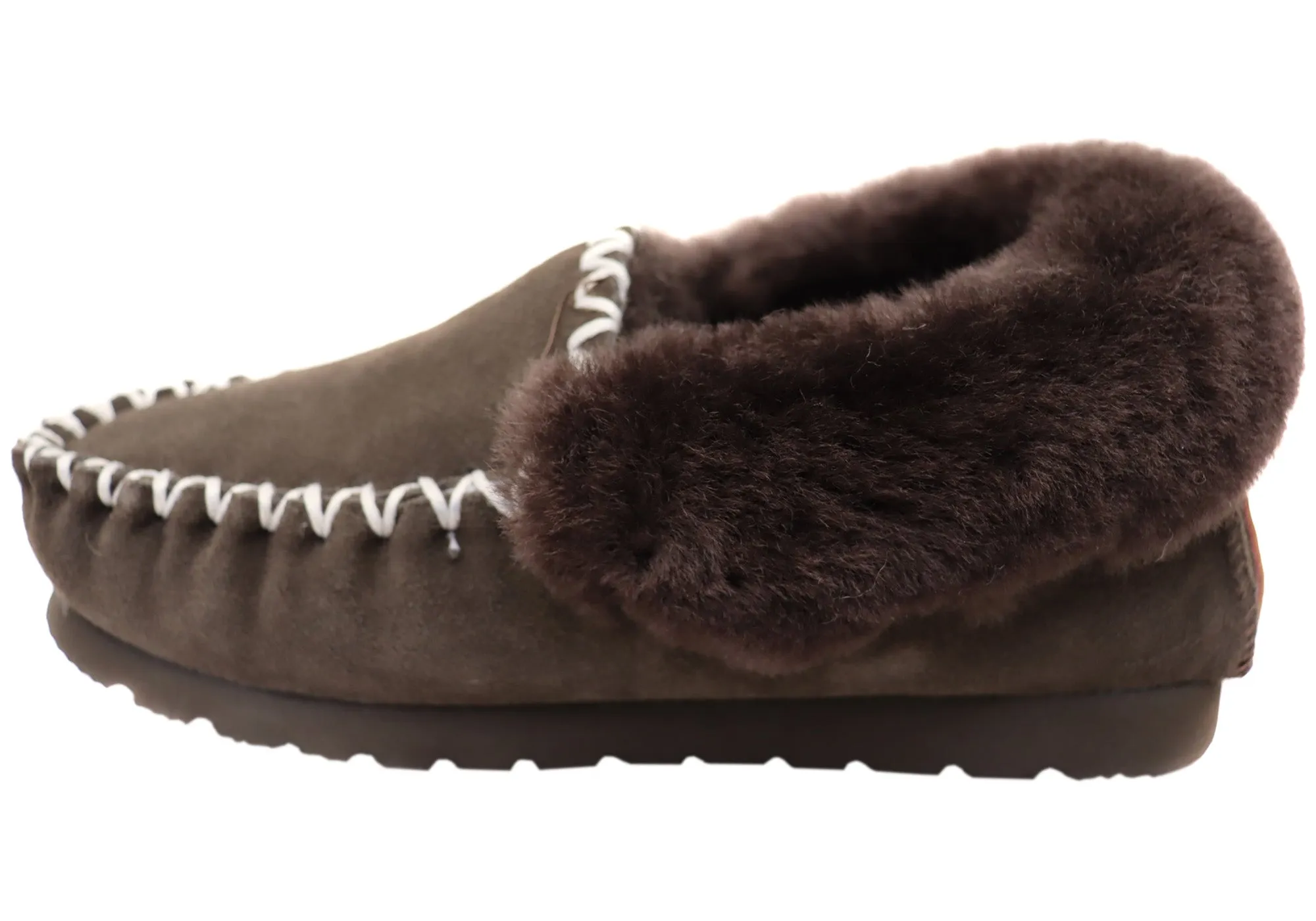 Hush Puppies Shaggy Mens Comfortable Moccasin Slippers