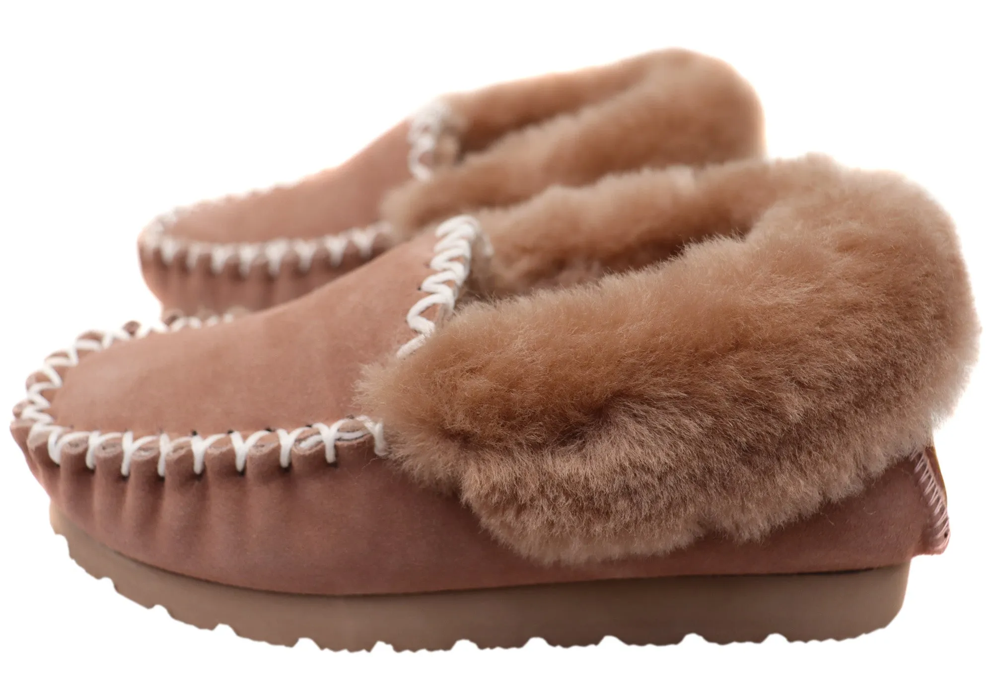 Hush Puppies Shaggy Womens Comfortable Moccasin Slippers