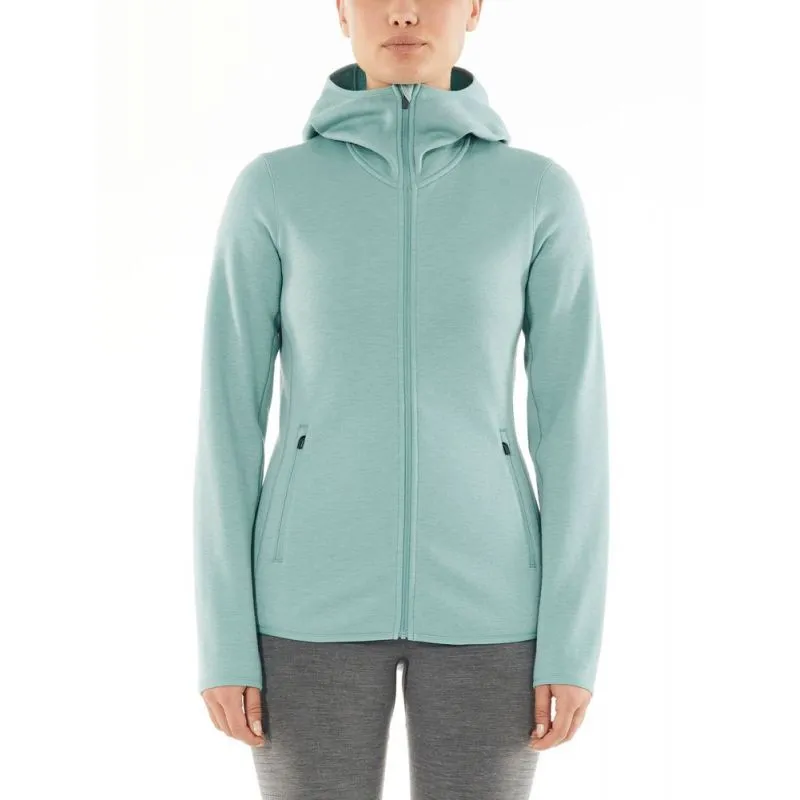 Icebreaker Women's Merino Wool Fleece Jacket - Long Sleeve Zip Hood - Women