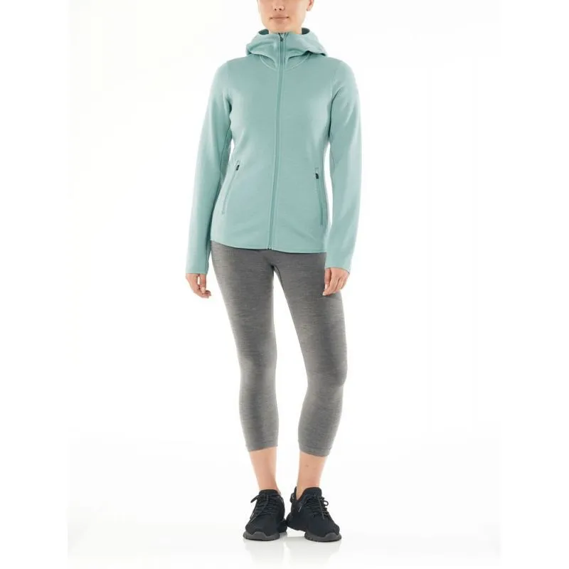 Icebreaker Women's Merino Wool Fleece Jacket - Long Sleeve Zip Hood - Women