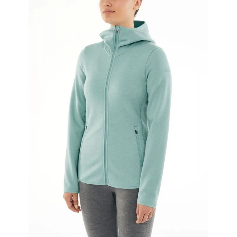 Icebreaker Women's Merino Wool Fleece Jacket - Long Sleeve Zip Hood - Women