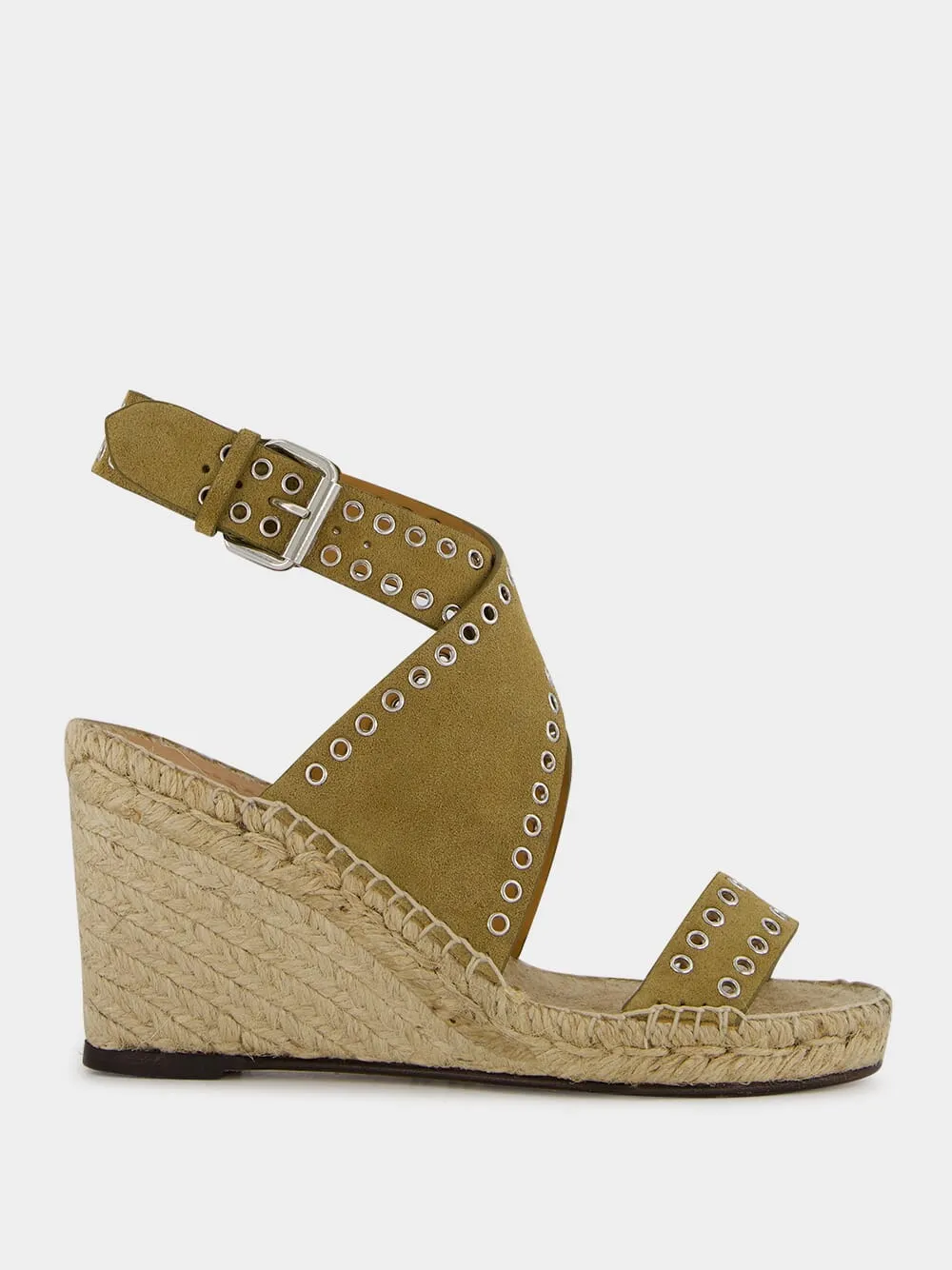 Iriane Brown Leather Espadrilles