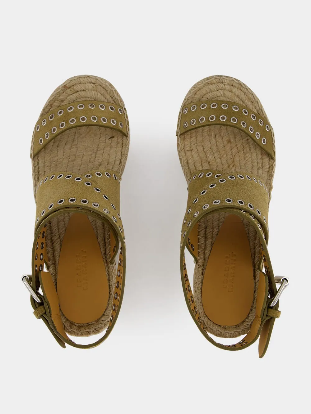 Iriane Brown Leather Espadrilles