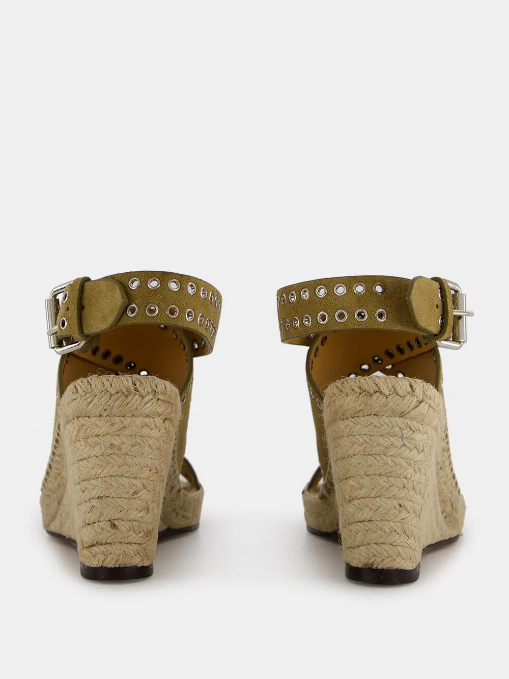 Iriane Brown Leather Espadrilles