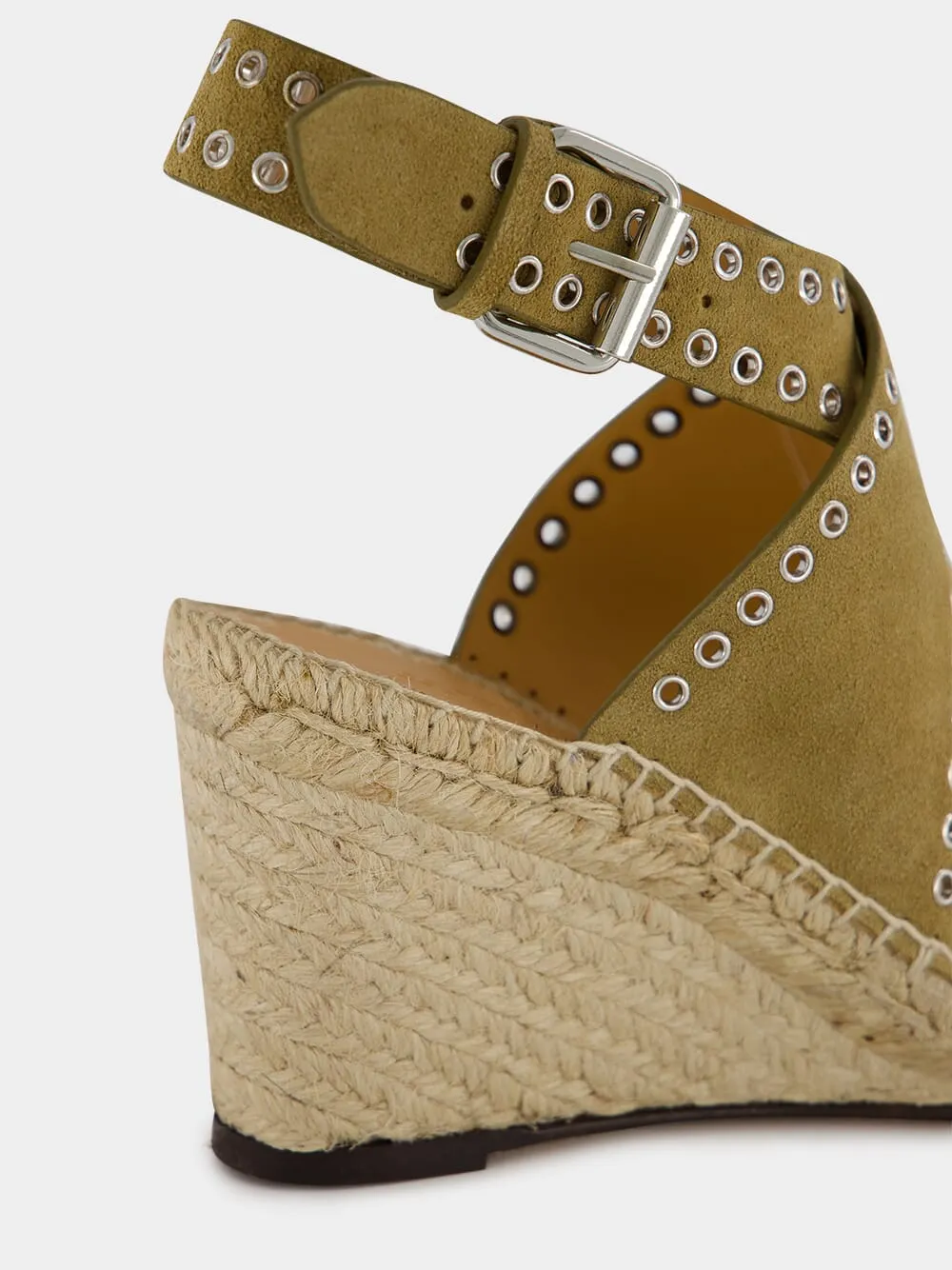 Iriane Brown Leather Espadrilles