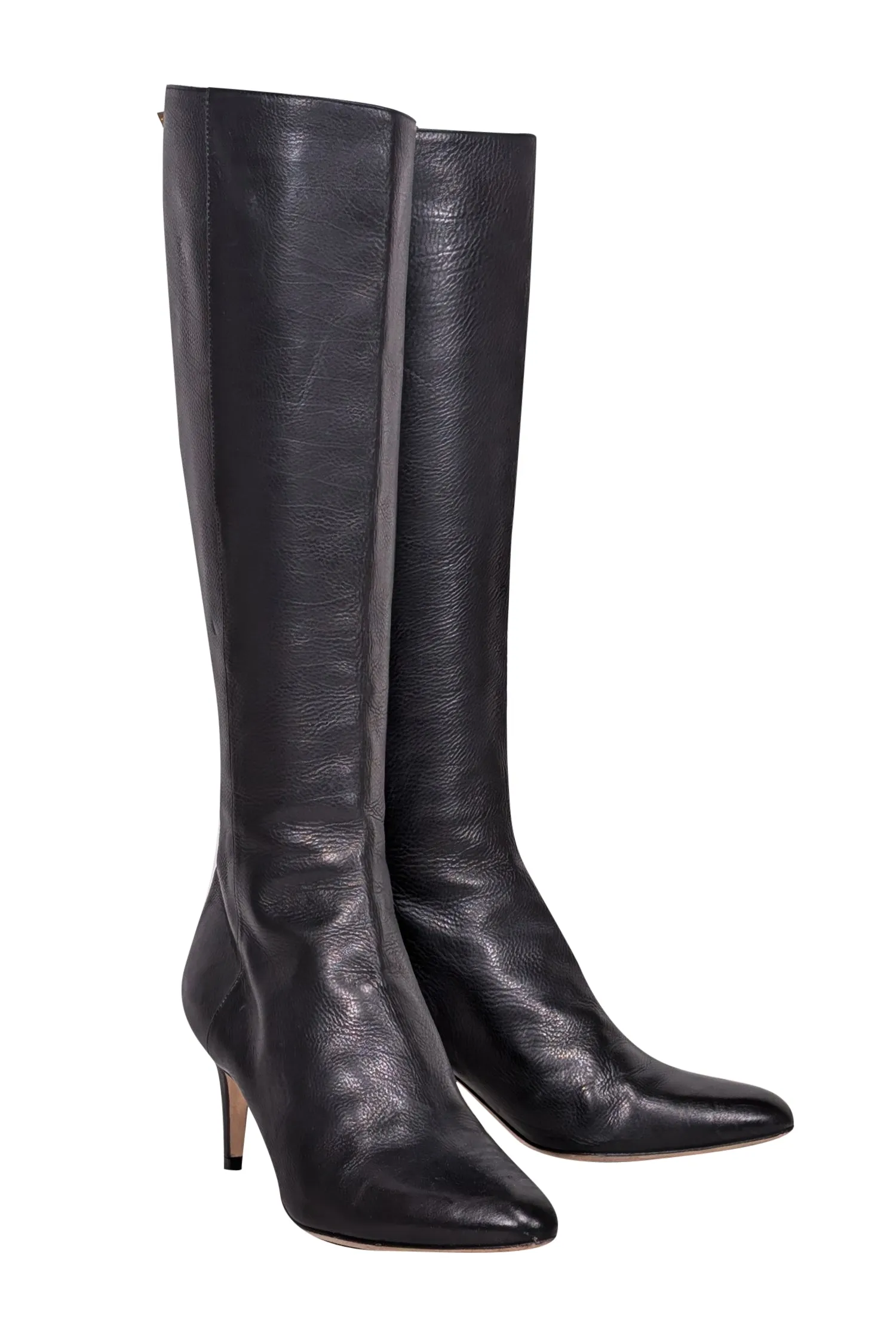 Jimmy Choo - Black Leather Tall Heeled Boots Sz 9