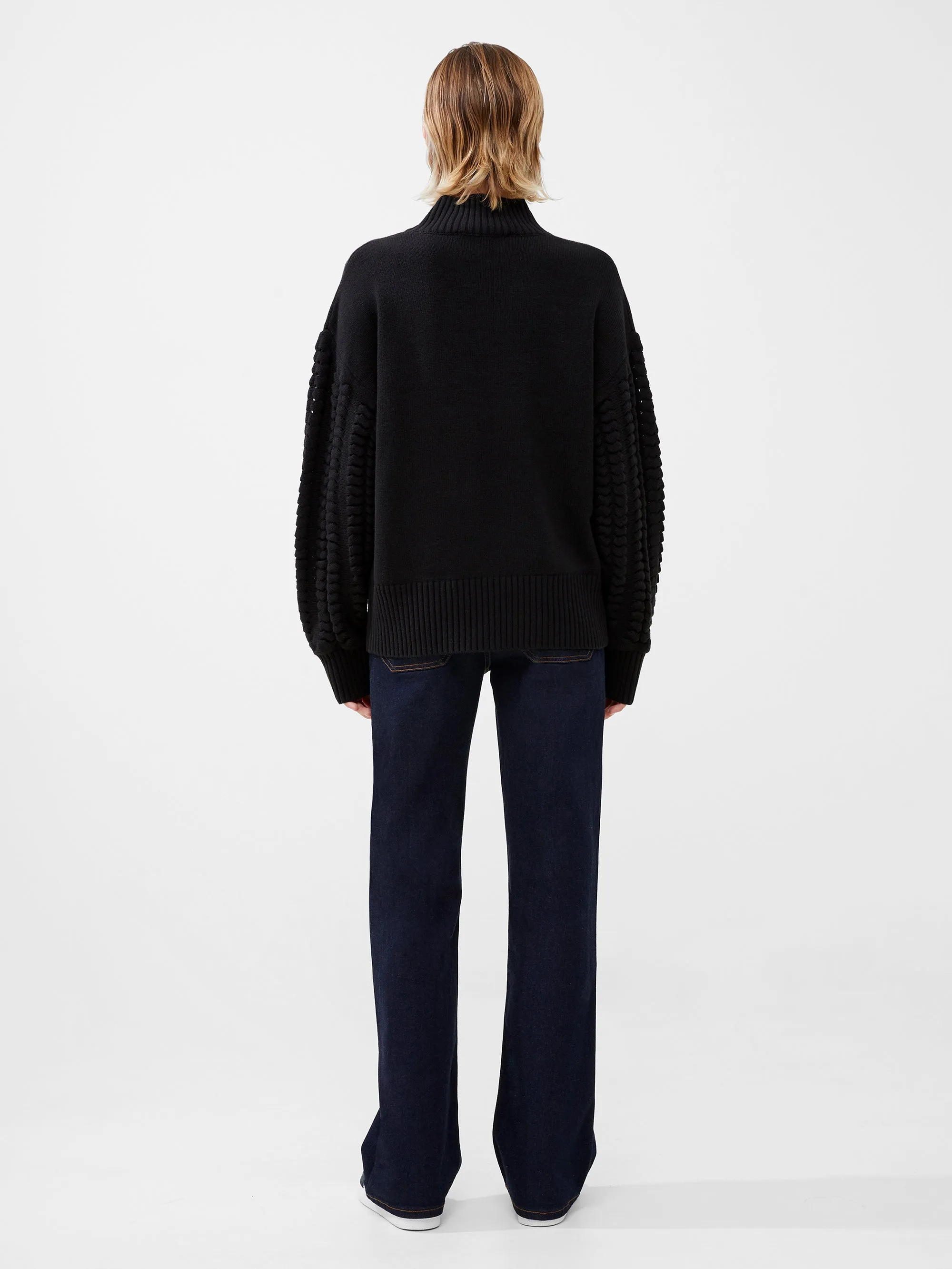 Jolee Cable Knit High Neck Sweater