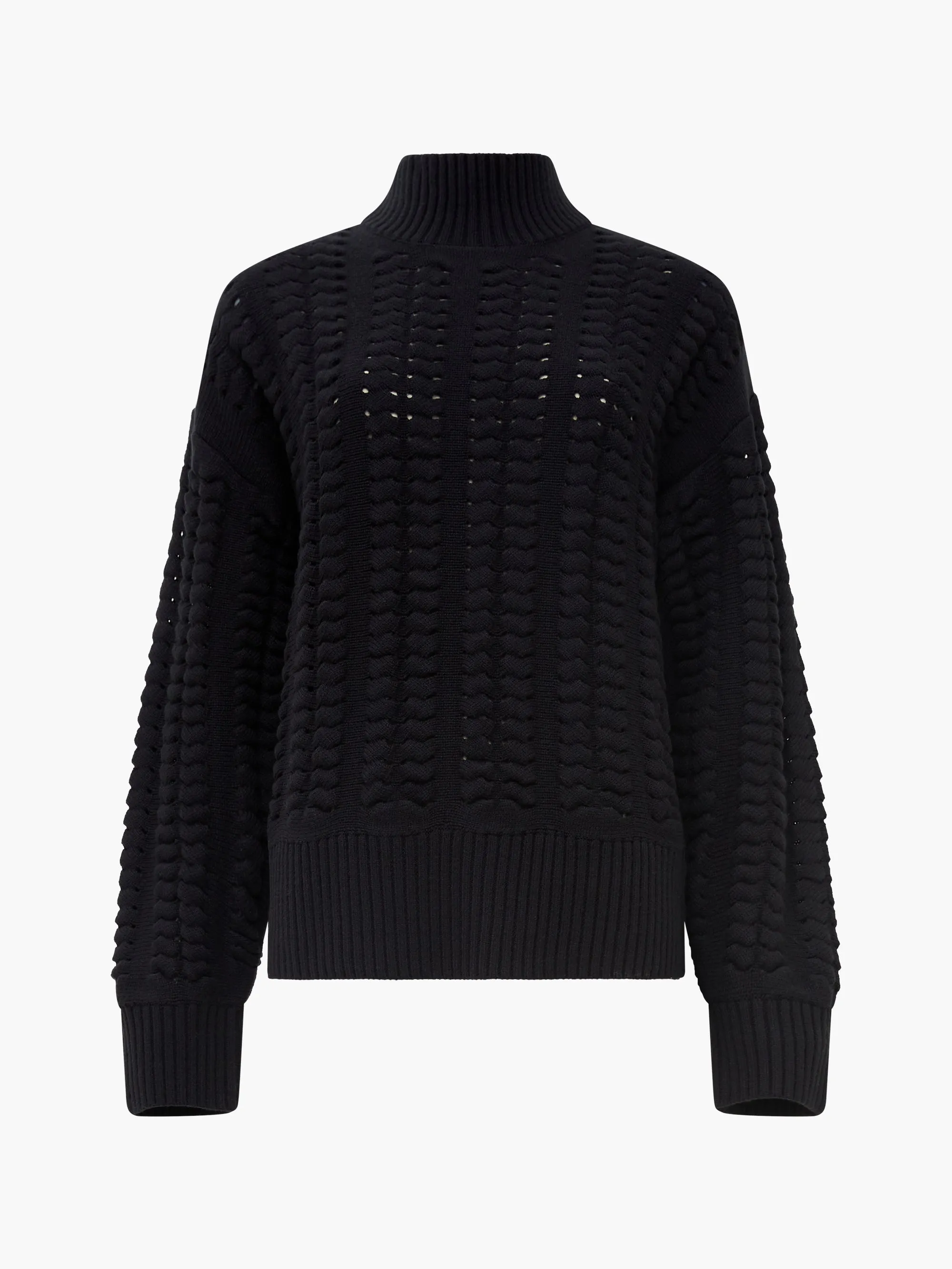 Jolee Cable Knit High Neck Sweater