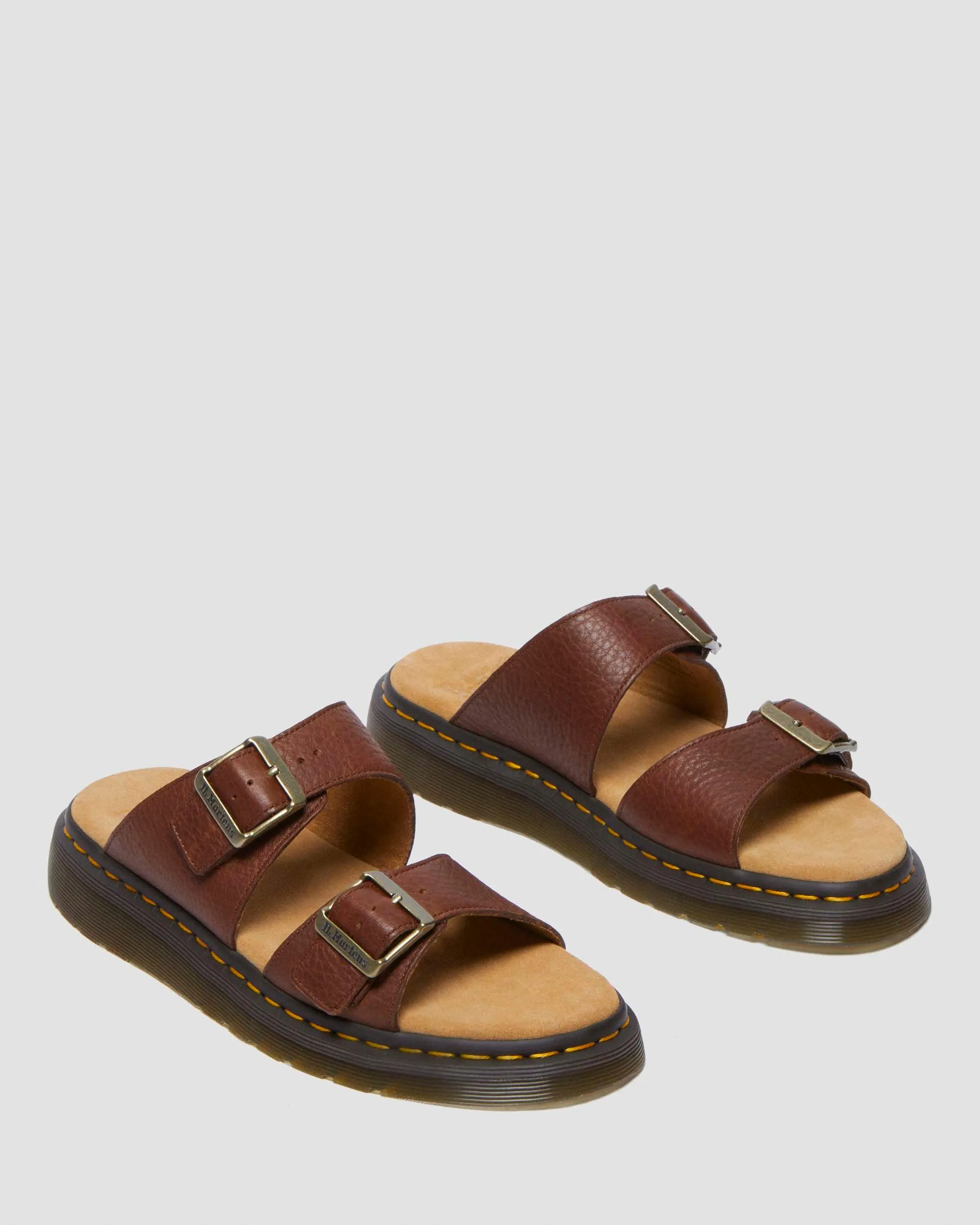 Josef Ambassador Leather Buckle Sandal Slides