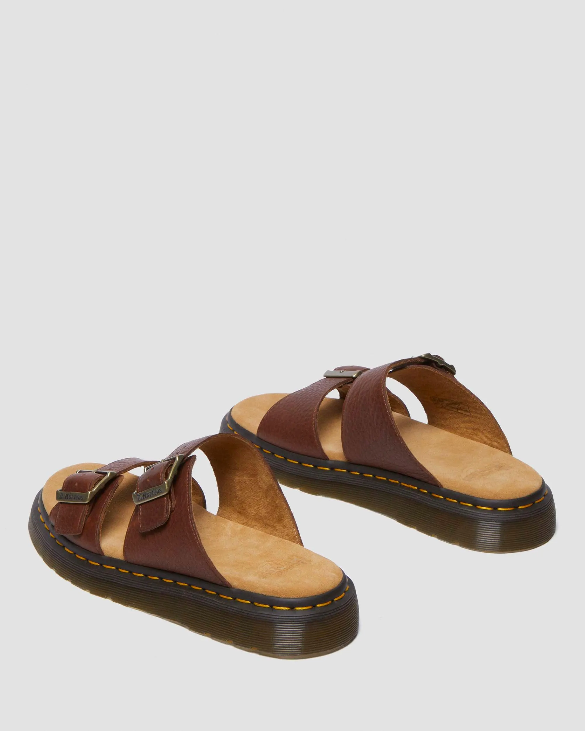 Josef Ambassador Leather Buckle Sandal Slides