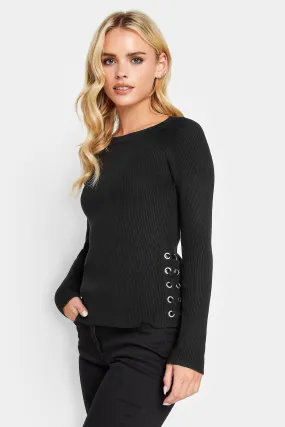 Jumpers & Cardigans | Petite Eyelet Detail Jumper | PixieGirl