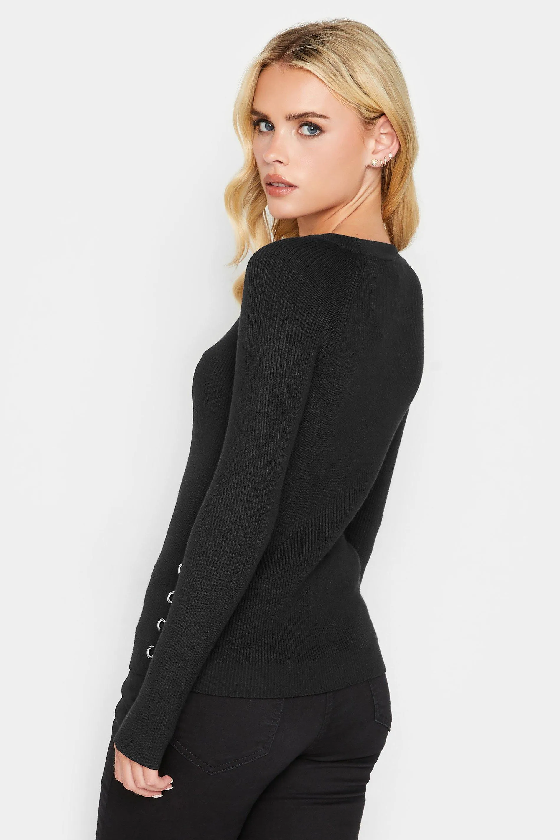 Jumpers & Cardigans | Petite Eyelet Detail Jumper | PixieGirl