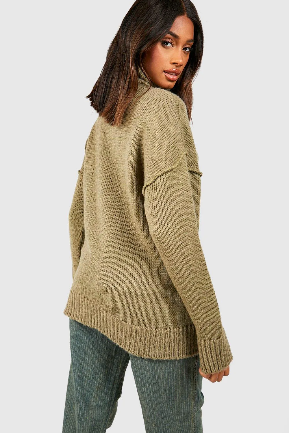 Jumpers & Cardigans | Soft Knit Roll Neck Jumper | boohoo