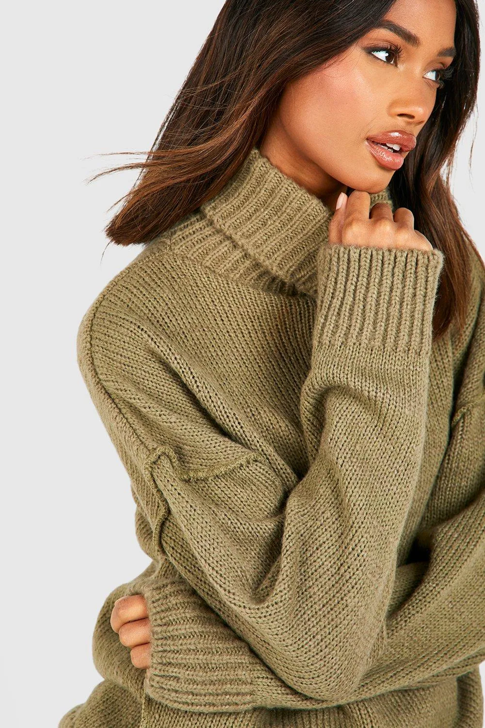 Jumpers & Cardigans | Soft Knit Roll Neck Jumper | boohoo