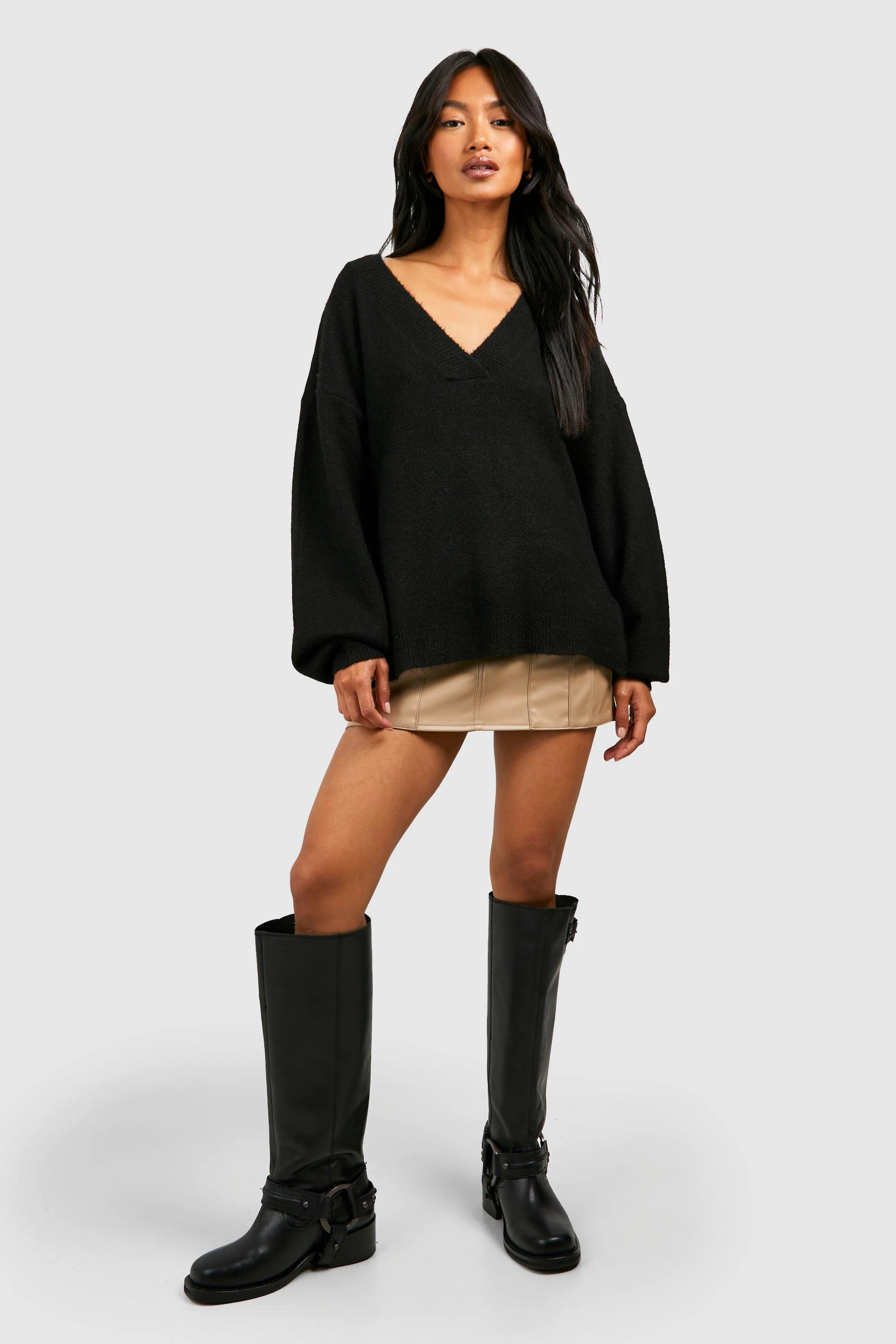 Jumpers & Cardigans | Soft Knit Slouchy Jumper | boohoo