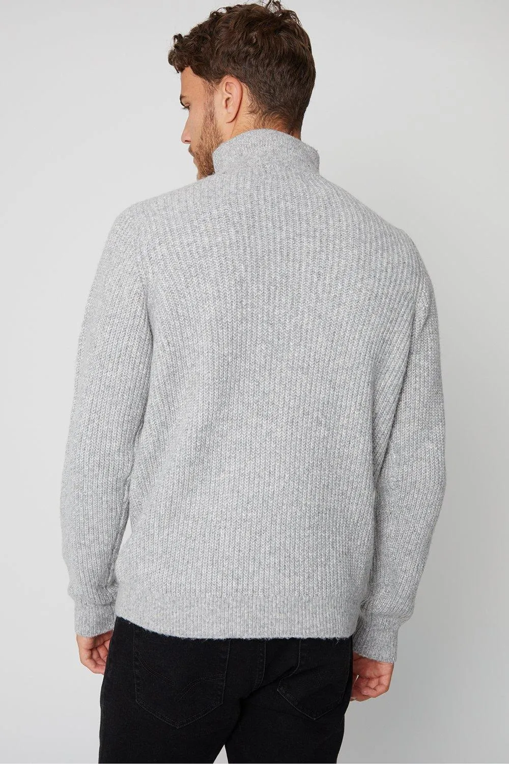 Quarter Zip Knitted Jumper 'Barnhill' by Threadbare