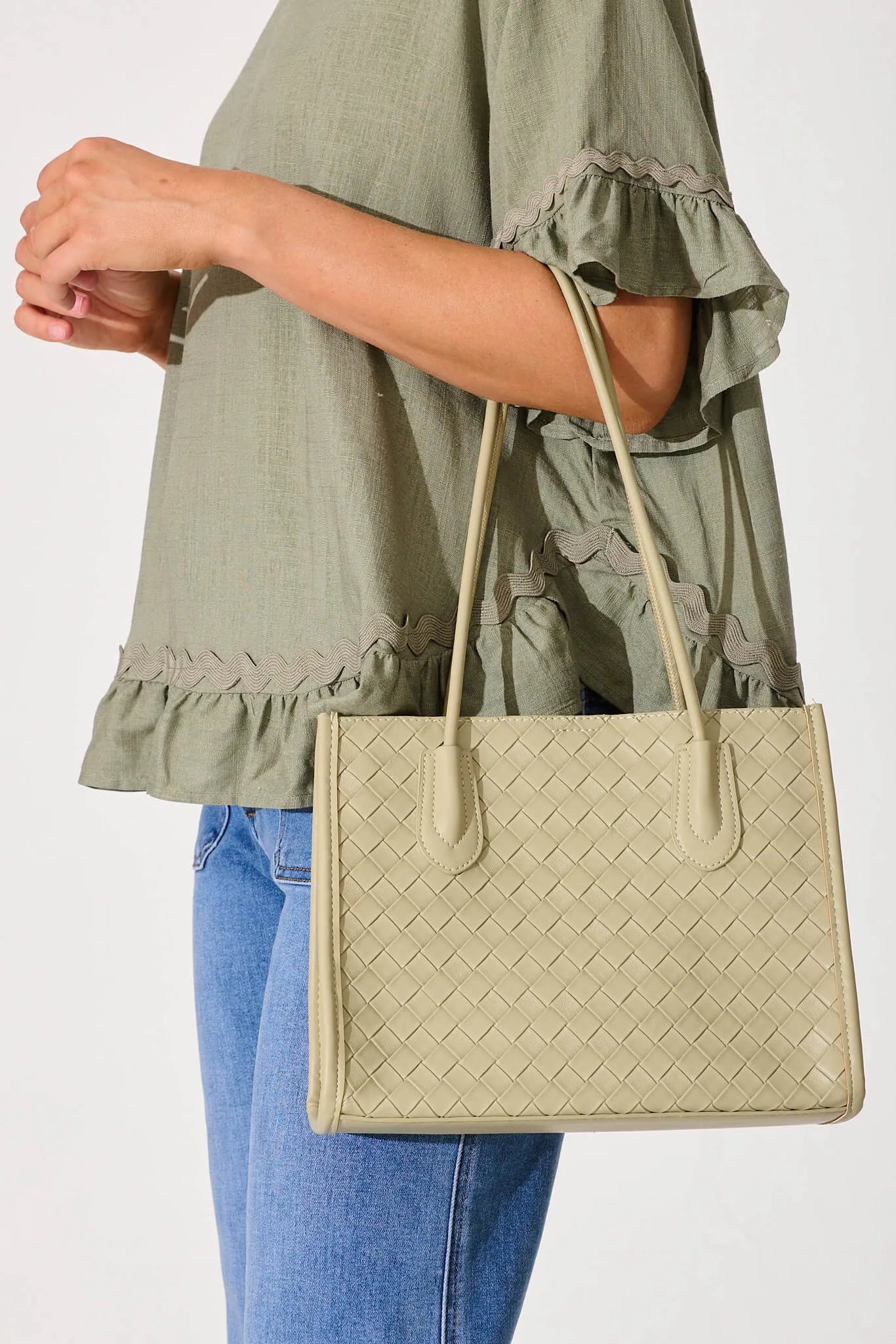 Katya Tote Bag In Sage