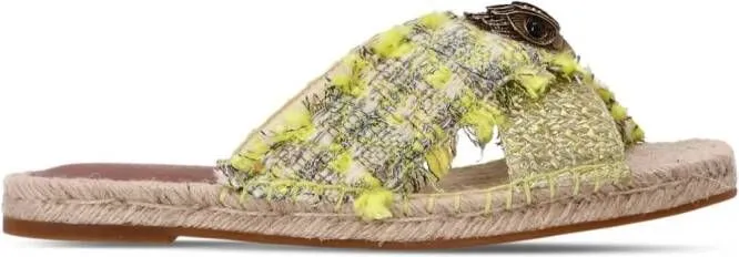 KG Kurt Geiger Kensington tweed espadrilles Green