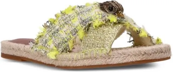 KG Kurt Geiger Kensington tweed espadrilles Green