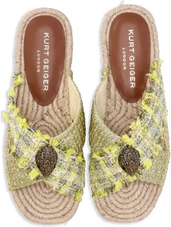 KG Kurt Geiger Kensington tweed espadrilles Green