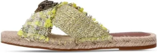 KG Kurt Geiger Kensington tweed espadrilles Green