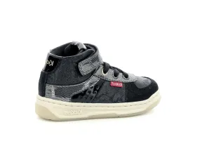 Kickers Alien Sneakers High Top Shoes Black Glossy