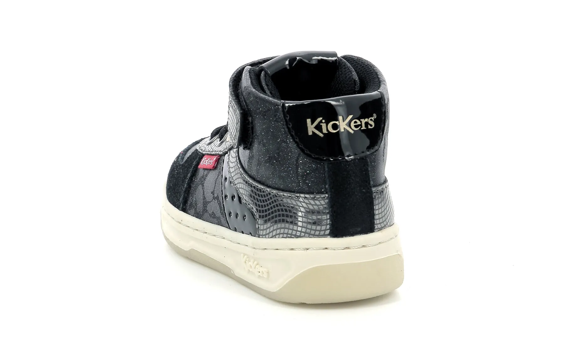 Kickers Alien Sneakers High Top Shoes Black Glossy