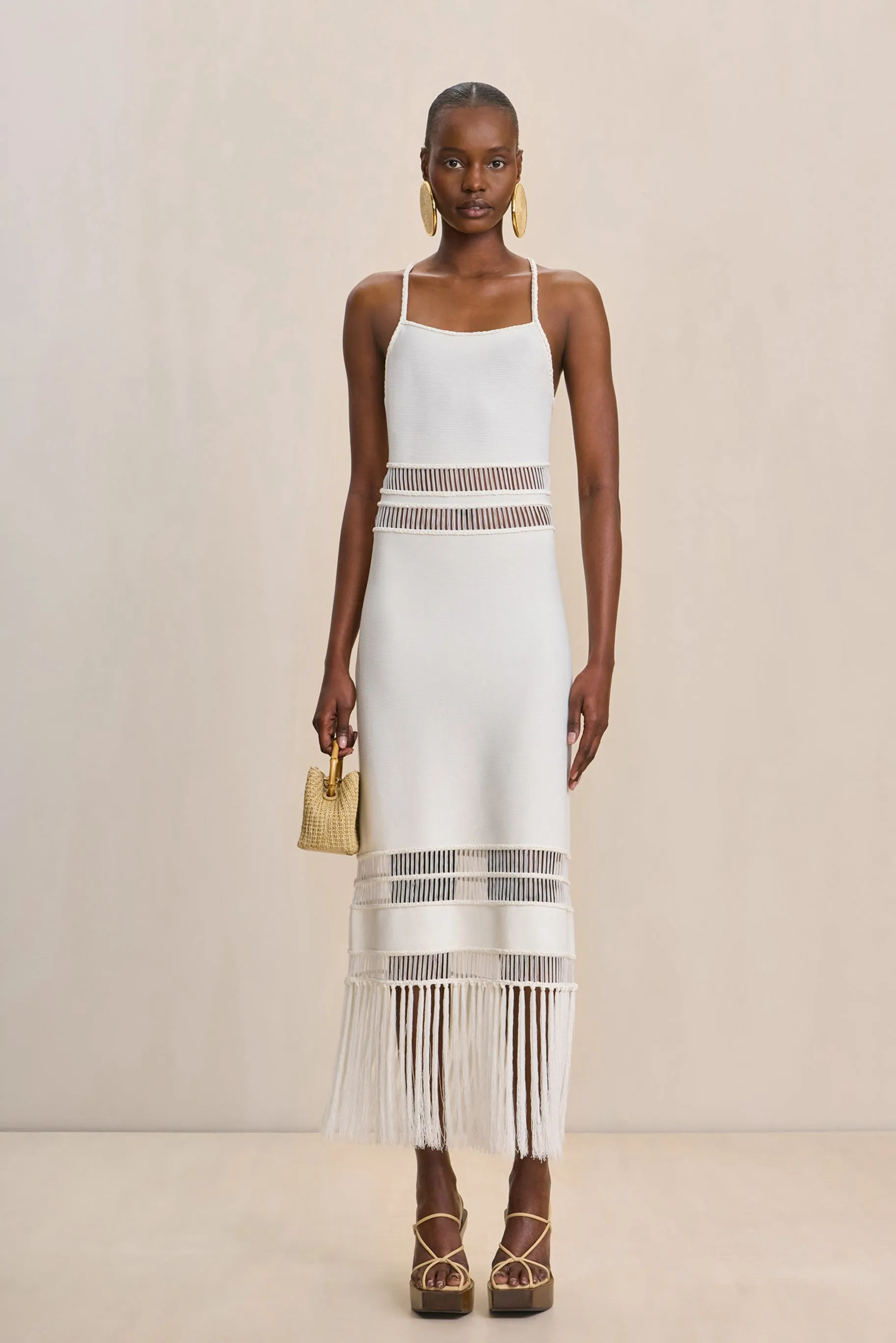 KIKI KNIT DRESS - OFF WHITE