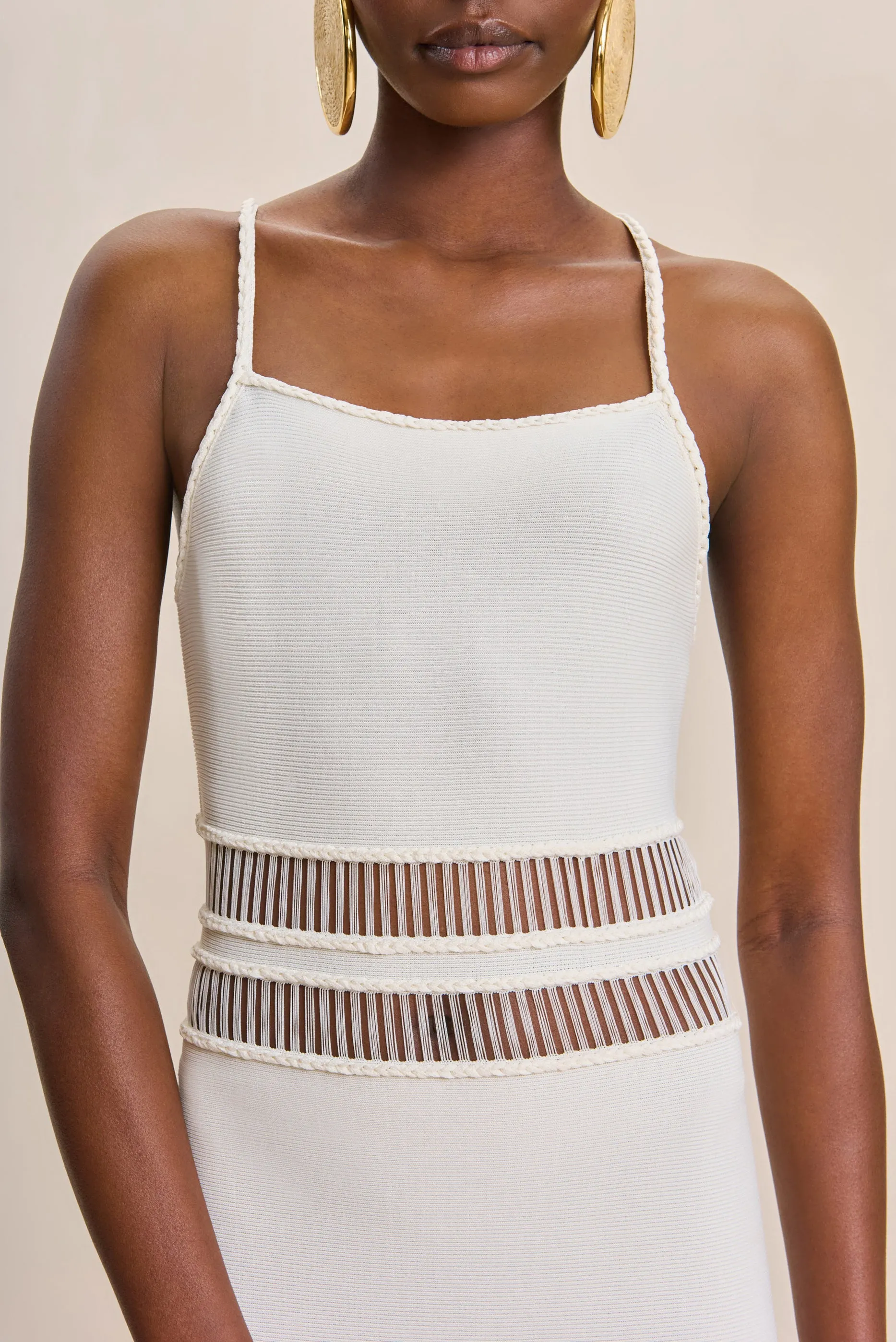 KIKI KNIT DRESS - OFF WHITE