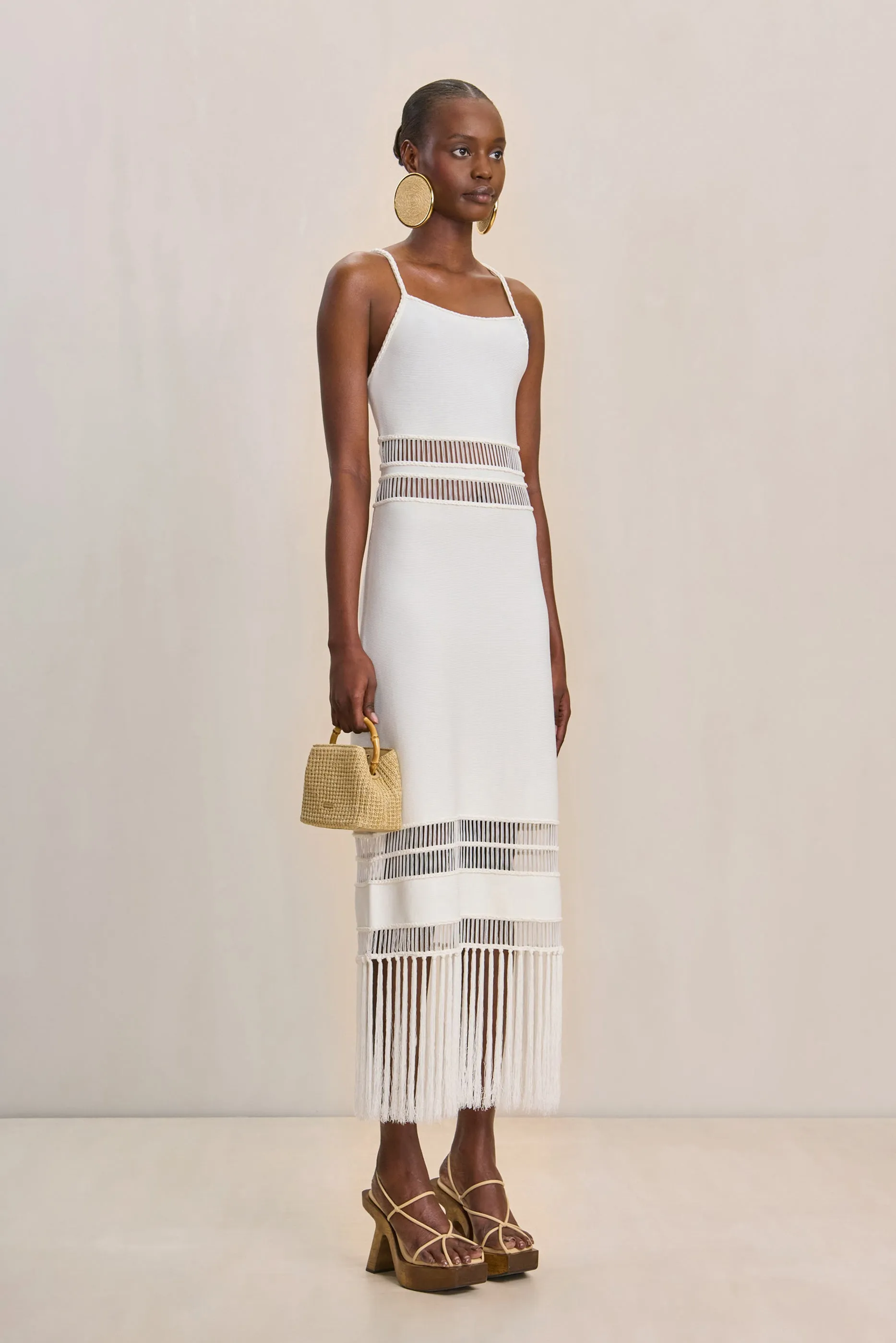 KIKI KNIT DRESS - OFF WHITE